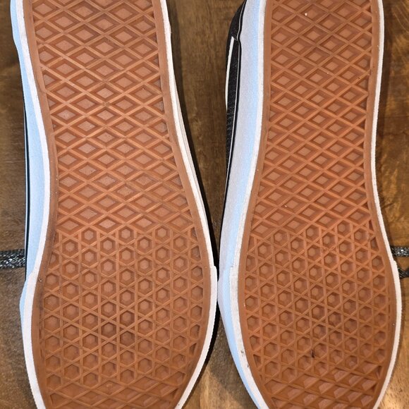 VANS Silver Lurex Glitter Old Skool Skate Shoe - Picture 8 of 16